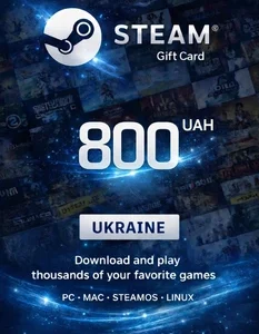 Картка Steam Wallet 800 ₴