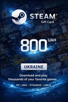 Картка Steam Wallet 800 ₴