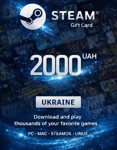 Картка Steam Wallet 2000 ₴
