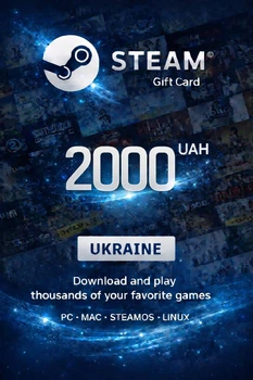 Картка Steam Wallet 2000 ₴
