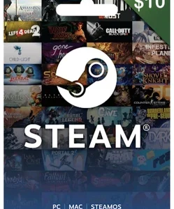 Картка Steam Wallet $10 (Україна)