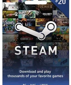 Картка Steam Wallet $20 (Україна)