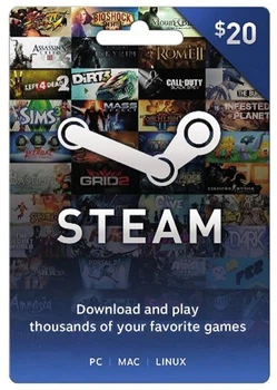Карта Steam Wallet $20 (Украина)