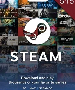 Картка Steam Wallet $15 (США)
