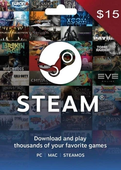 Картка Steam Wallet $15 (США)