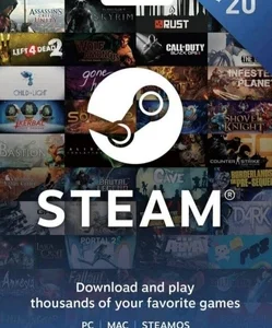 Картка Steam Wallet $20 (США)