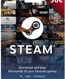Картка Steam Wallet €50 (Європа)